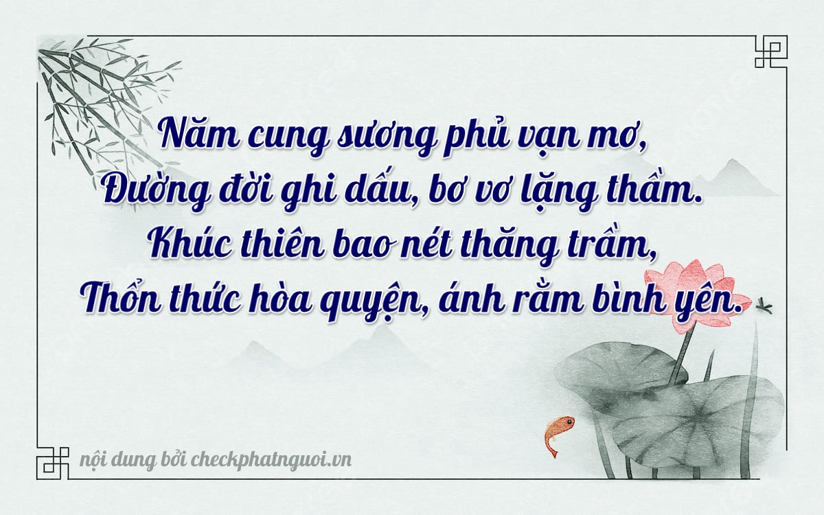 Bài thơ ý nghĩa cho <b>biển số 66P1-50540</b> tại website checkphatnguoi.vn