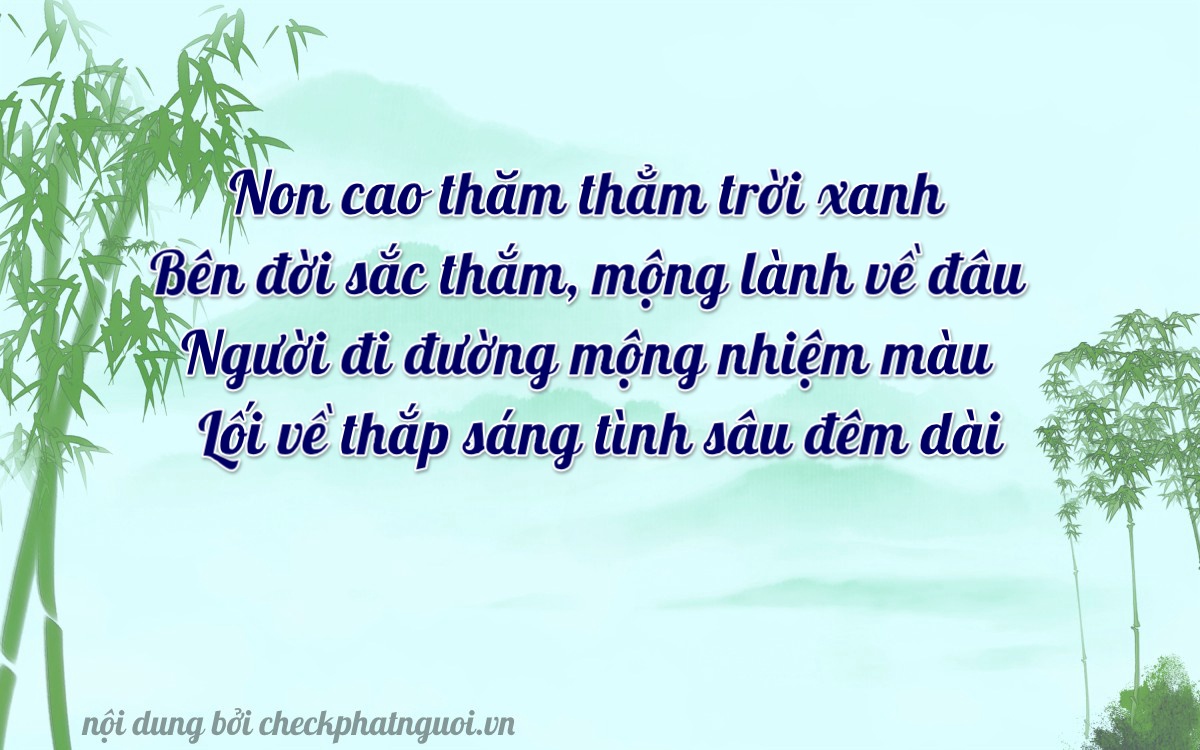 Bài thơ ý nghĩa cho <b>biển số 66P1-65090</b> tại website checkphatnguoi.vn