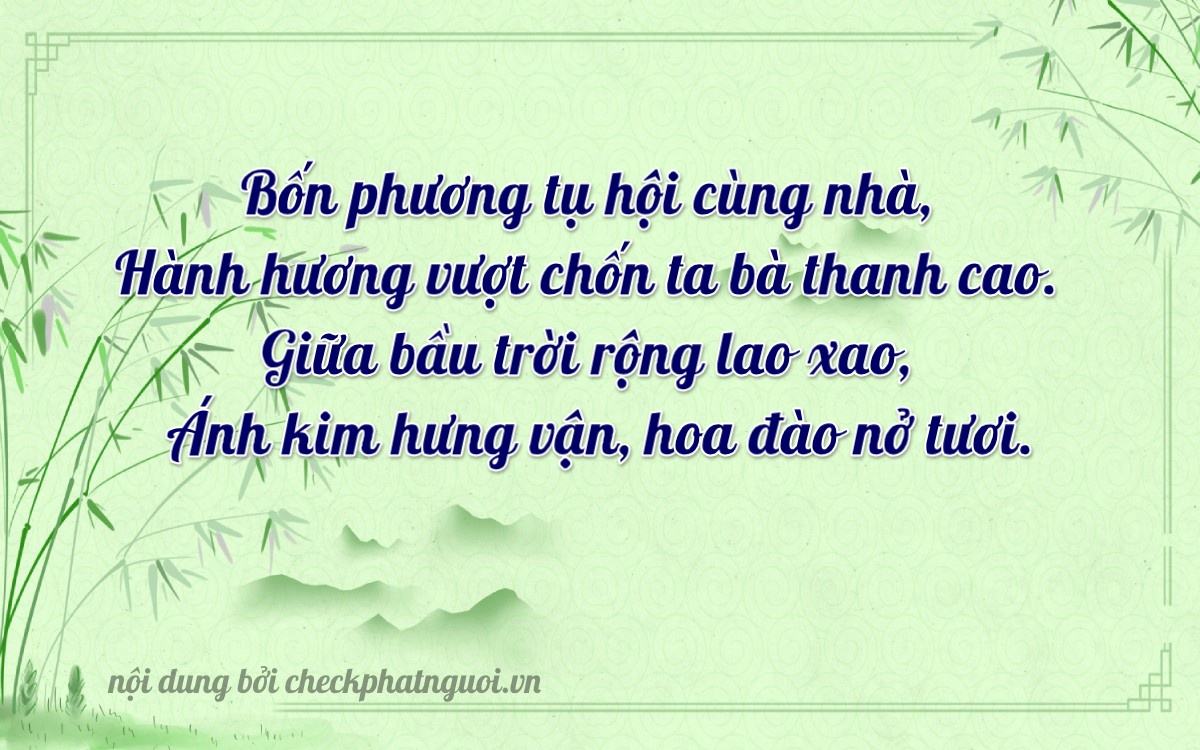 Bài thơ ý nghĩa cho <b>biển số 66P1-70428</b> tại website checkphatnguoi.vn