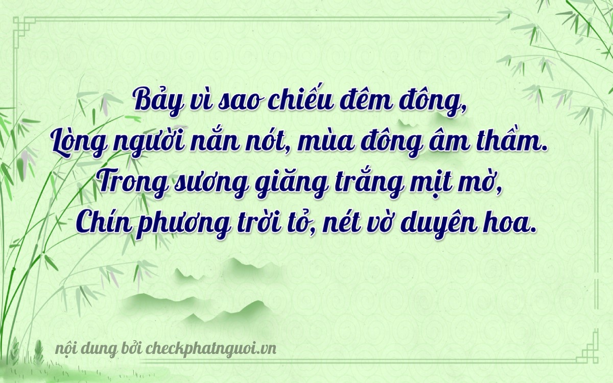 Bài thơ ý nghĩa cho <b>biển số 66P1-71996</b> tại website checkphatnguoi.vn