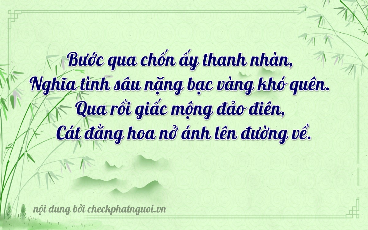 Bài thơ ý nghĩa cho <b>biển số 66P1-91867</b> tại website checkphatnguoi.vn