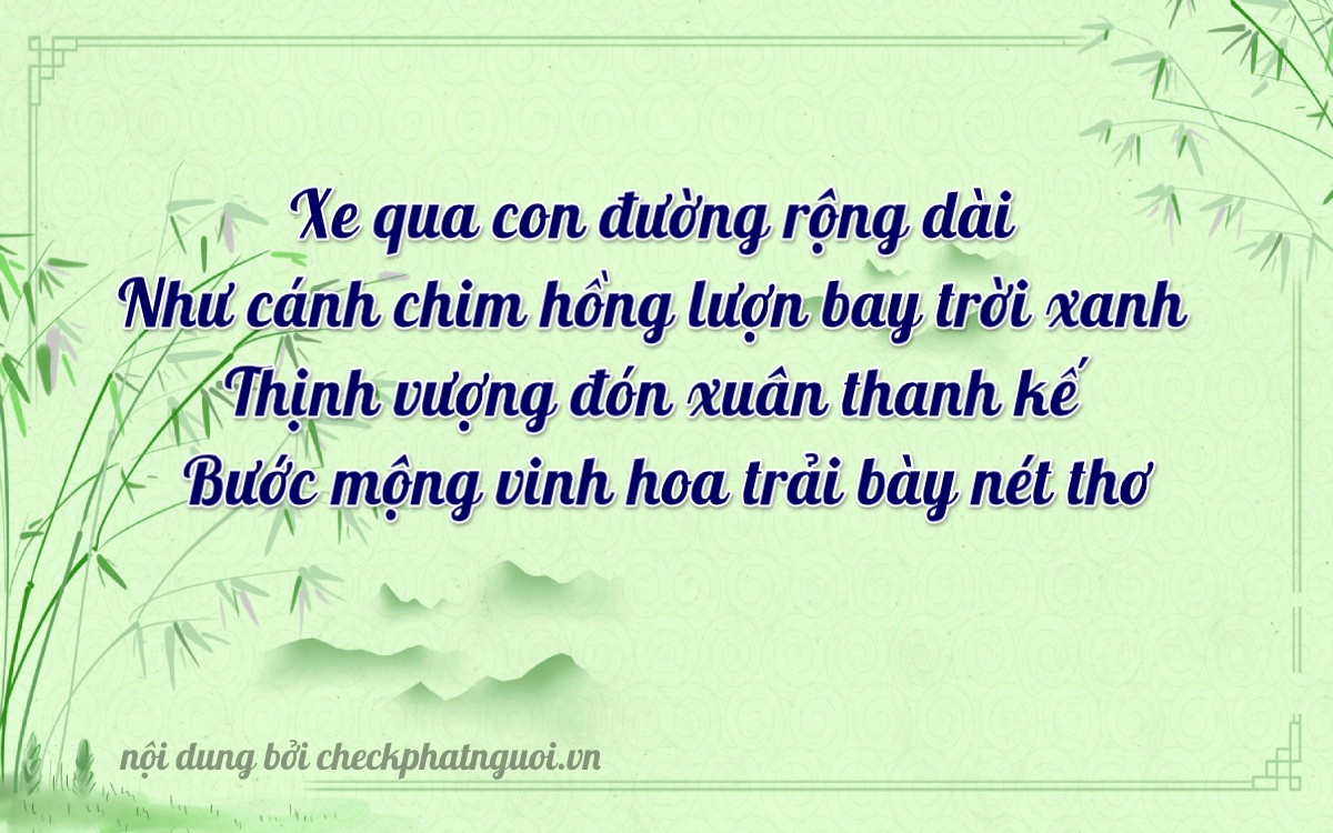 Bài thơ ý nghĩa cho <b>biển số 66P2-20822</b> tại website checkphatnguoi.vn