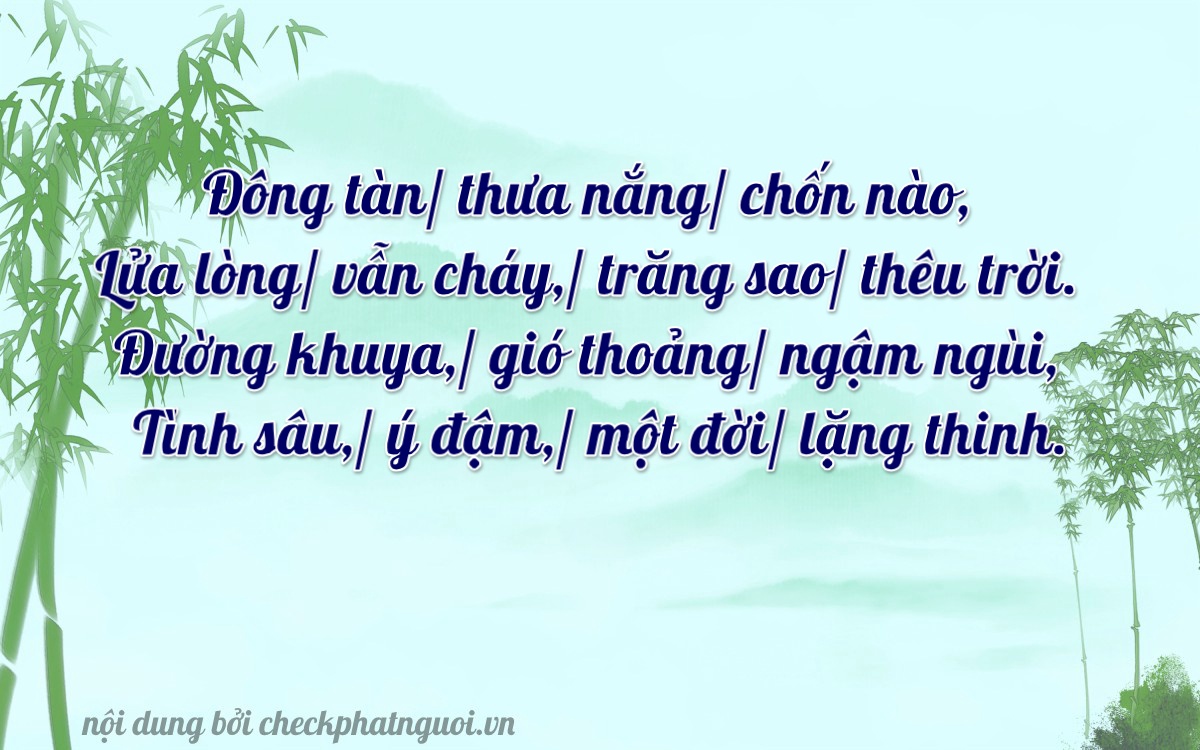 Bài thơ ý nghĩa cho <b>biển số 66P2-41228</b> tại website checkphatnguoi.vn