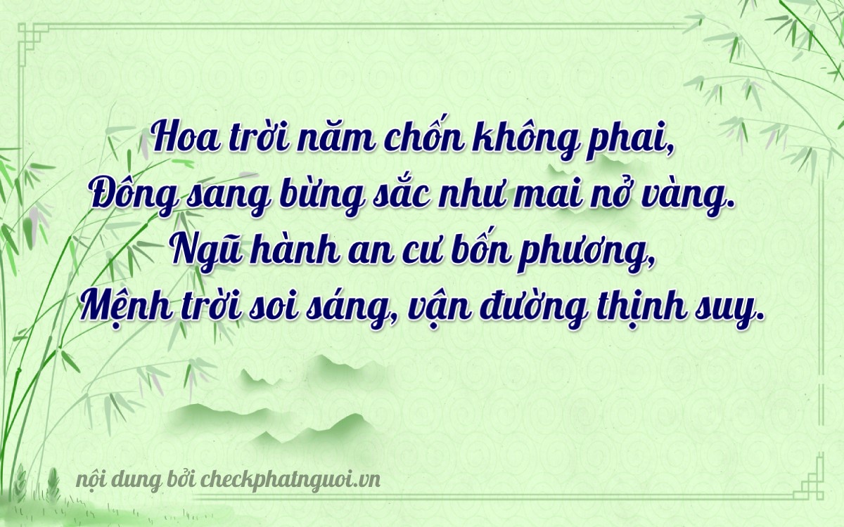 Bài thơ ý nghĩa cho <b>biển số 66PA-10275</b> tại website checkphatnguoi.vn