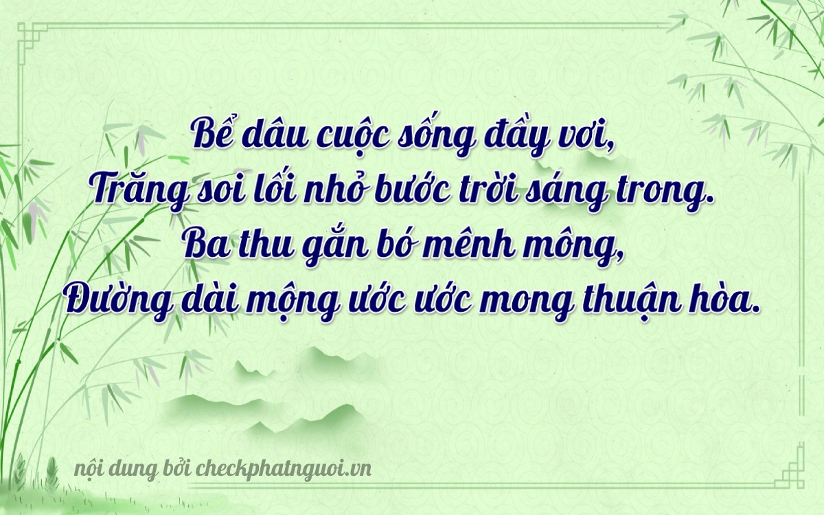 Bài thơ ý nghĩa cho <b>biển số 66PA-11355</b> tại website checkphatnguoi.vn