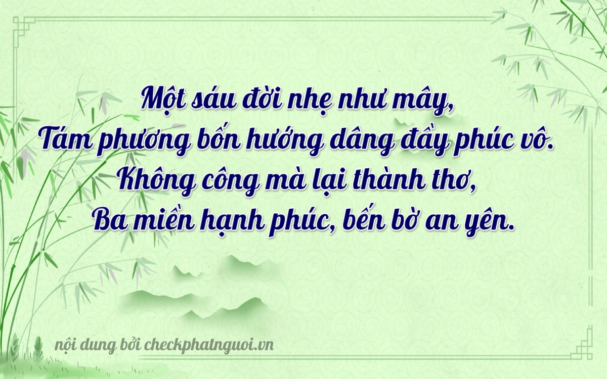 Bài thơ ý nghĩa cho <b>biển số 66PA-16803</b> tại website checkphatnguoi.vn