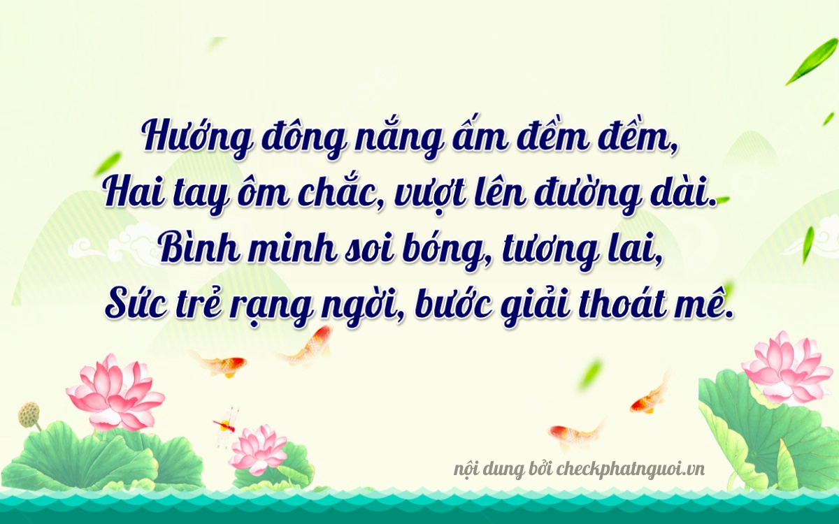 Bài thơ ý nghĩa cho <b>biển số 66PA-20626</b> tại website checkphatnguoi.vn