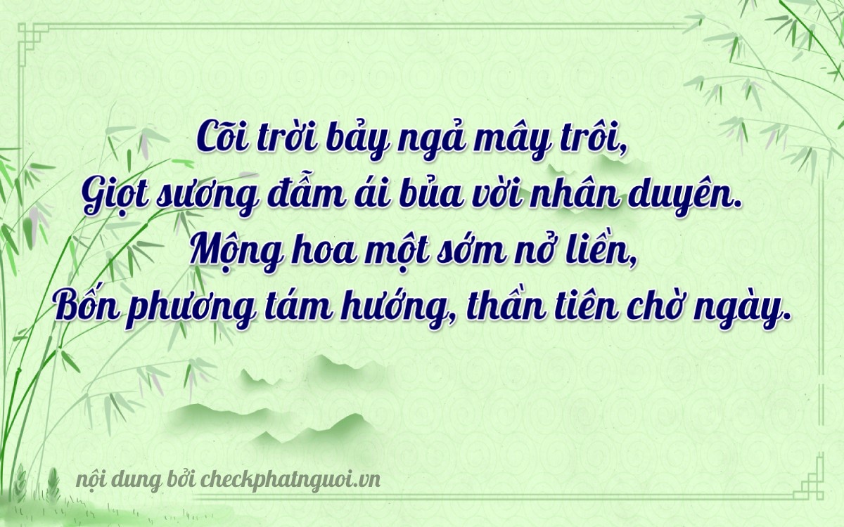 Bài thơ ý nghĩa cho <b>biển số 66S1-07194</b> tại website checkphatnguoi.vn