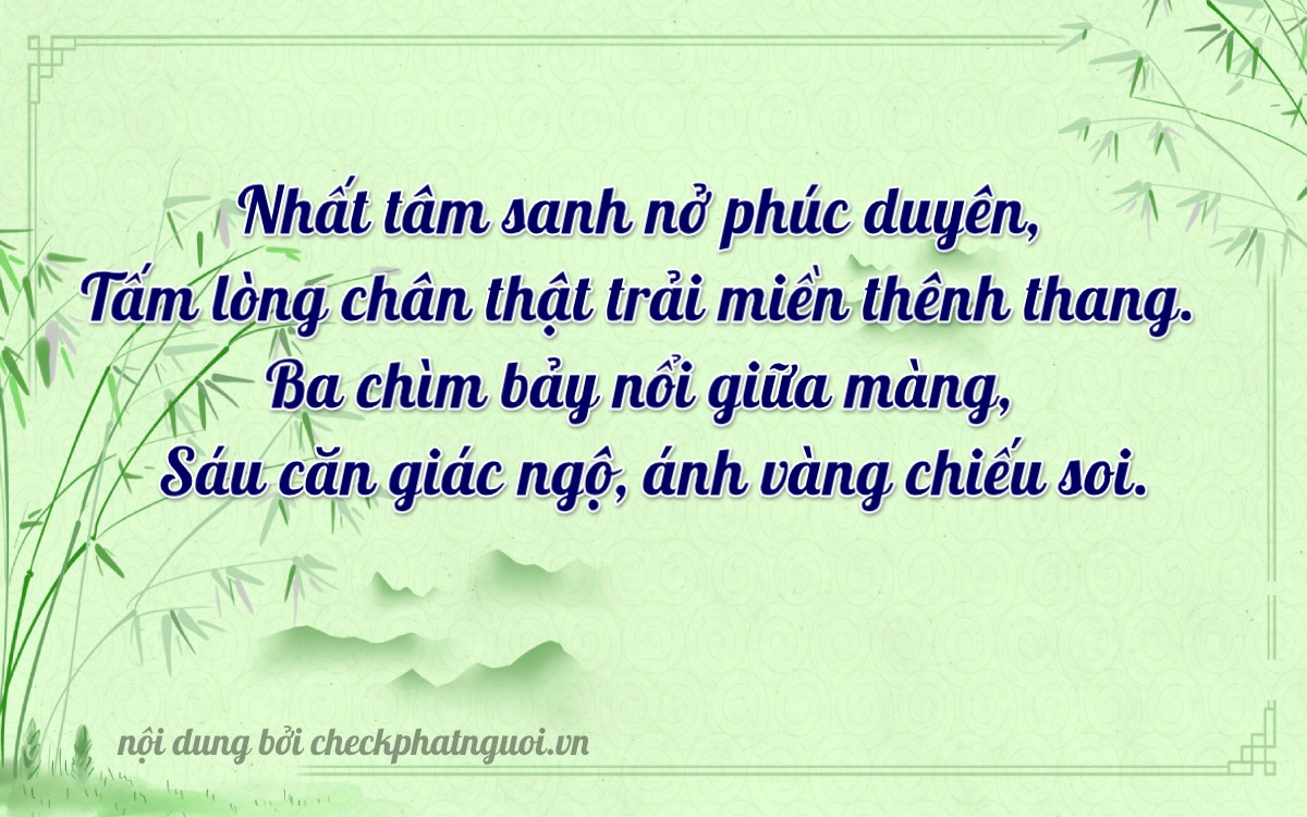 Bài thơ ý nghĩa cho <b>biển số 66S1-10369</b> tại website checkphatnguoi.vn