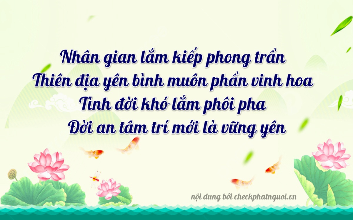 Bài thơ ý nghĩa cho <b>biển số 66S1-35248</b> tại website checkphatnguoi.vn