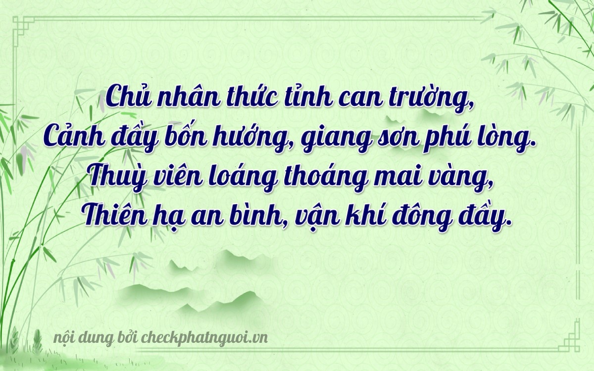 Bài thơ ý nghĩa cho <b>biển số 66S-8068</b> tại website checkphatnguoi.vn