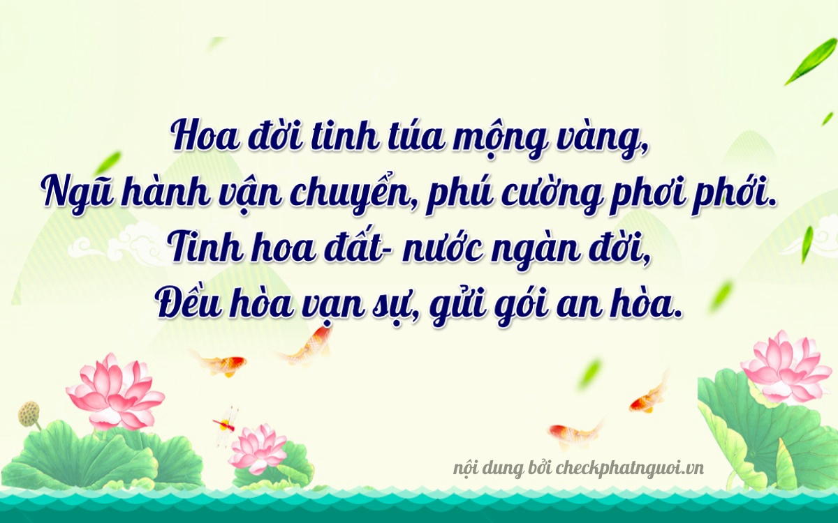 Bài thơ ý nghĩa cho <b>biển số 66SA-04998</b> tại website checkphatnguoi.vn