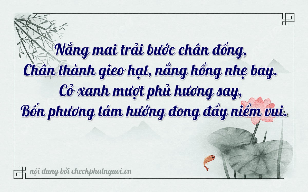 Bài thơ ý nghĩa cho <b>biển số 66SA-11978</b> tại website checkphatnguoi.vn