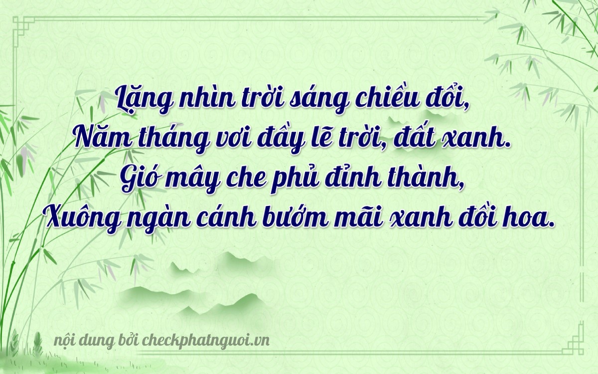 Bài thơ ý nghĩa cho <b>biển số 66V1-15902</b> tại website checkphatnguoi.vn