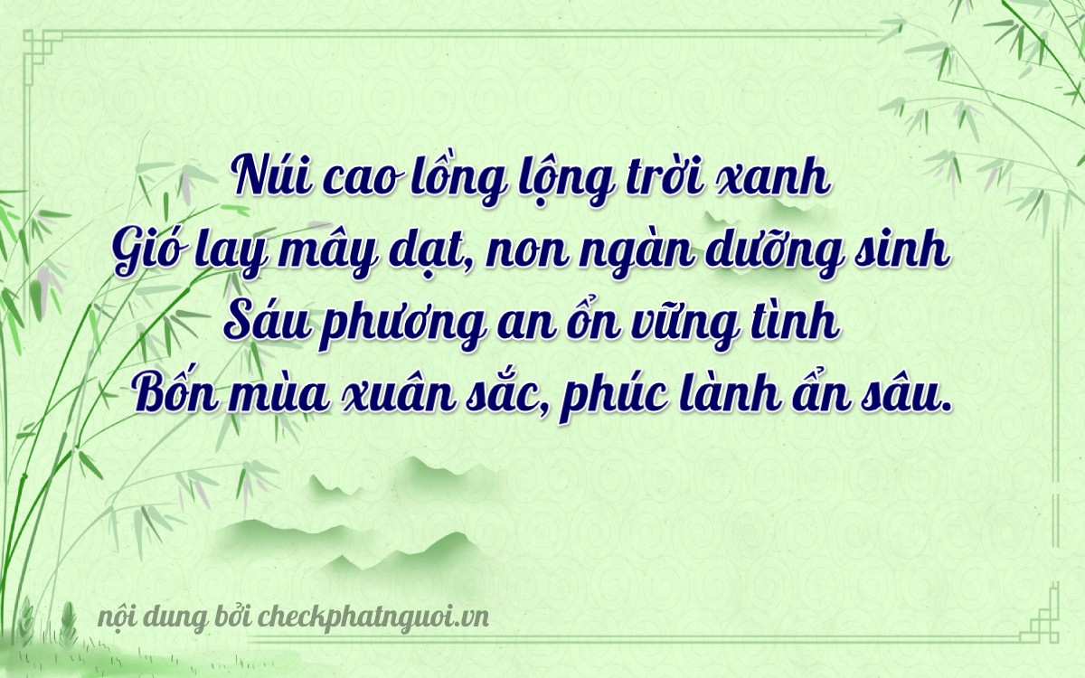 Bài thơ ý nghĩa cho <b>biển số 66V1-30649</b> tại website checkphatnguoi.vn