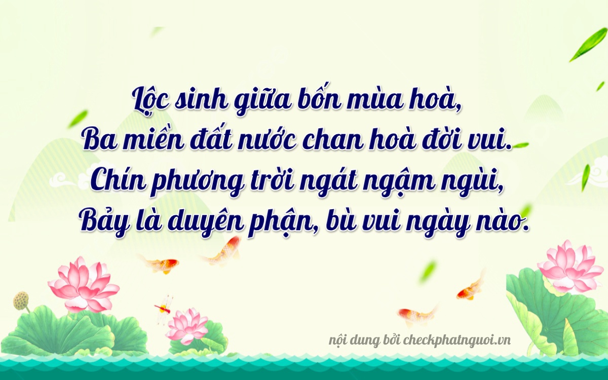 Bài thơ ý nghĩa cho <b>biển số 66V1-49370</b> tại website checkphatnguoi.vn