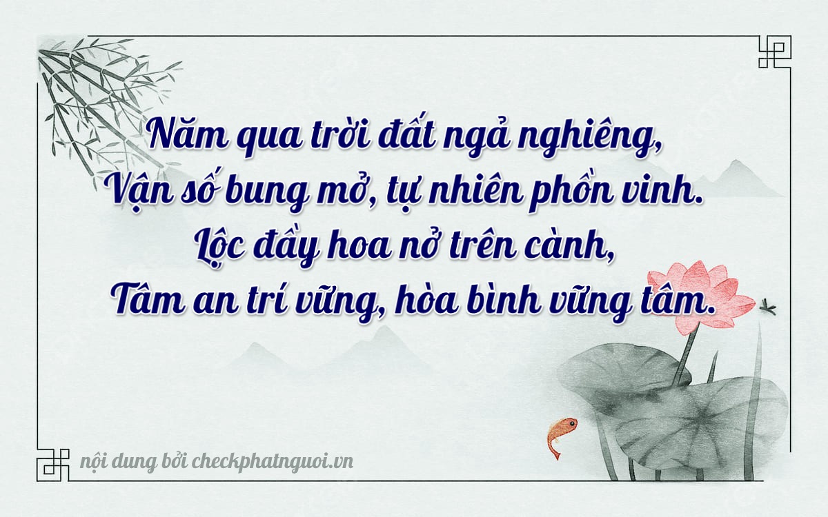 Bài thơ ý nghĩa cho <b>biển số 66V1-56149</b> tại website checkphatnguoi.vn