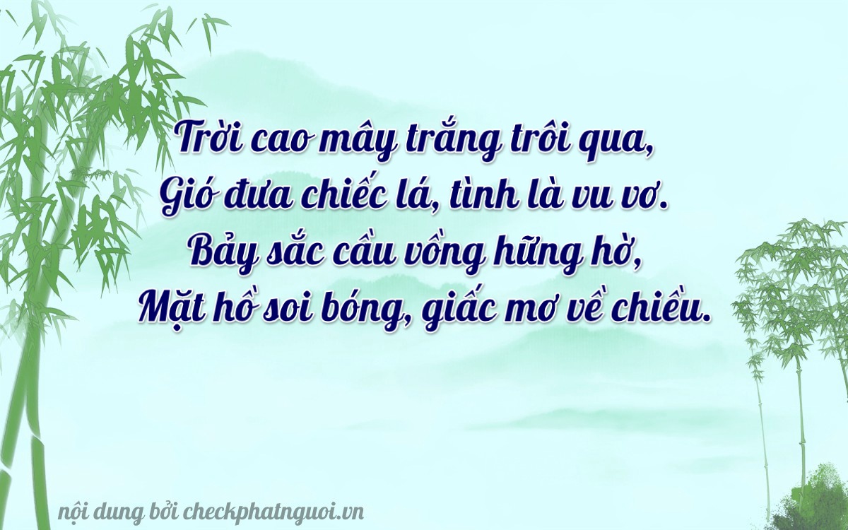 Bài thơ ý nghĩa cho <b>biển số 66V1-83792</b> tại website checkphatnguoi.vn