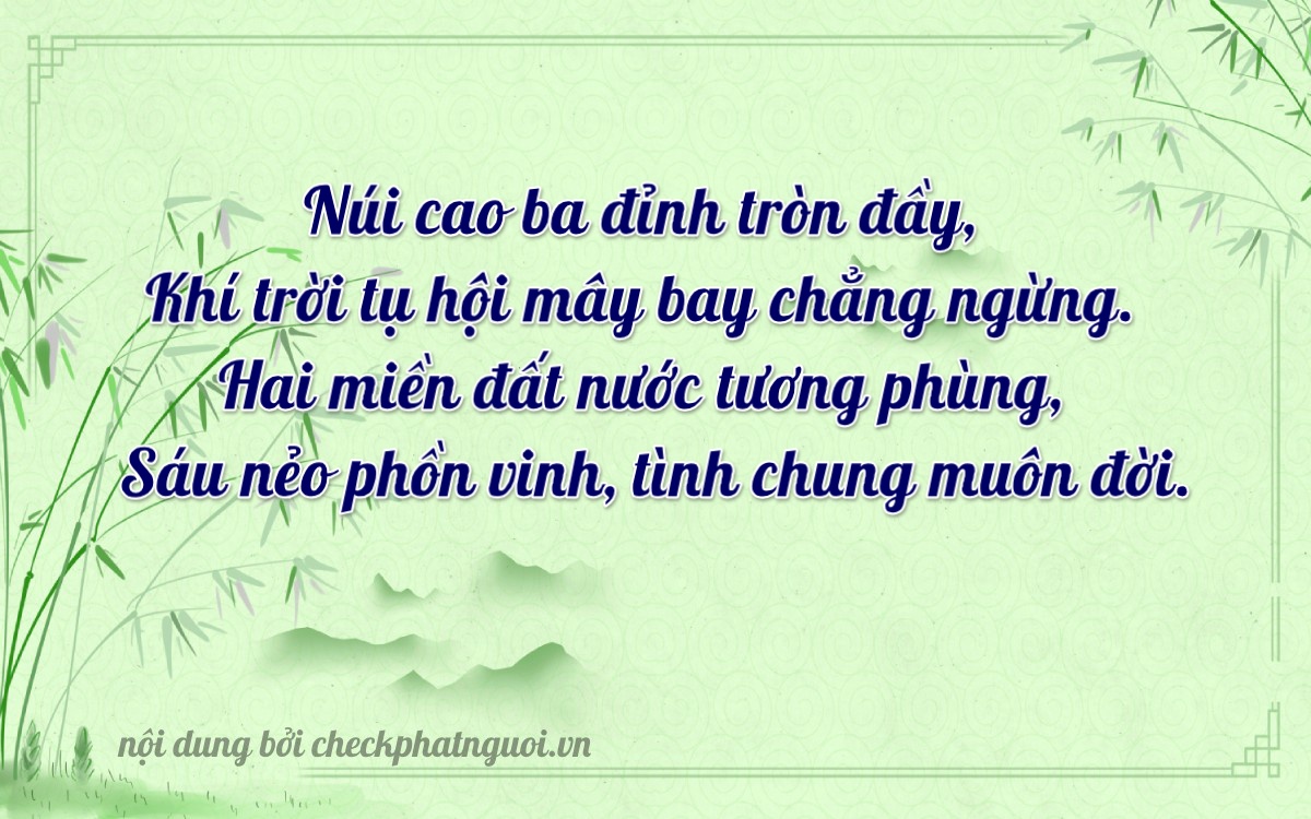 Bài thơ ý nghĩa cho <b>biển số 66VA-03263</b> tại website checkphatnguoi.vn