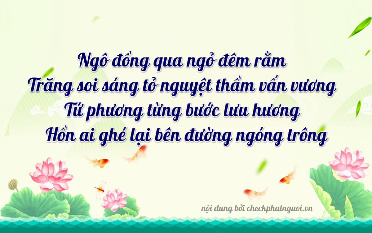 Bài thơ ý nghĩa cho <b>biển số 67575</b> tại website checkphatnguoi.vn
