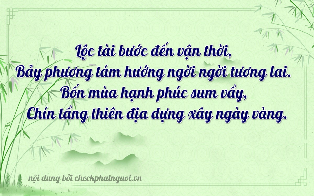 Bài thơ ý nghĩa cho <b>biển số 67979</b> tại website checkphatnguoi.vn