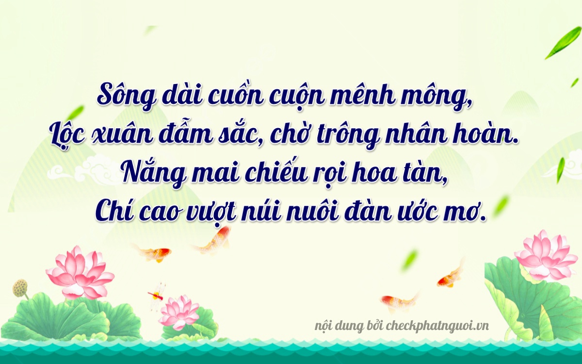 Bài thơ ý nghĩa cho <b>biển số 67A-05854</b> tại website checkphatnguoi.vn