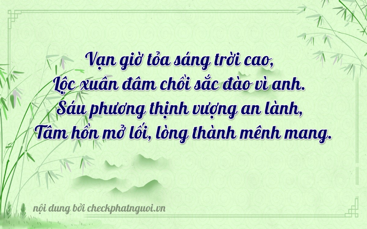 Bài thơ ý nghĩa cho <b>biển số 67A-06767</b> tại website checkphatnguoi.vn