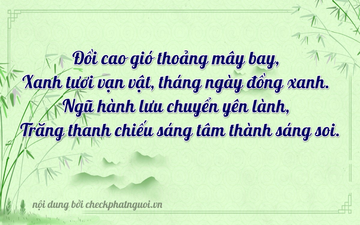 Bài thơ ý nghĩa cho <b>biển số 67A-17911</b> tại website checkphatnguoi.vn