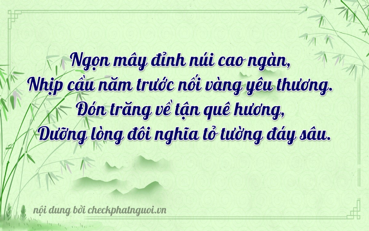 Bài thơ ý nghĩa cho <b>biển số 67A-20607</b> tại website checkphatnguoi.vn