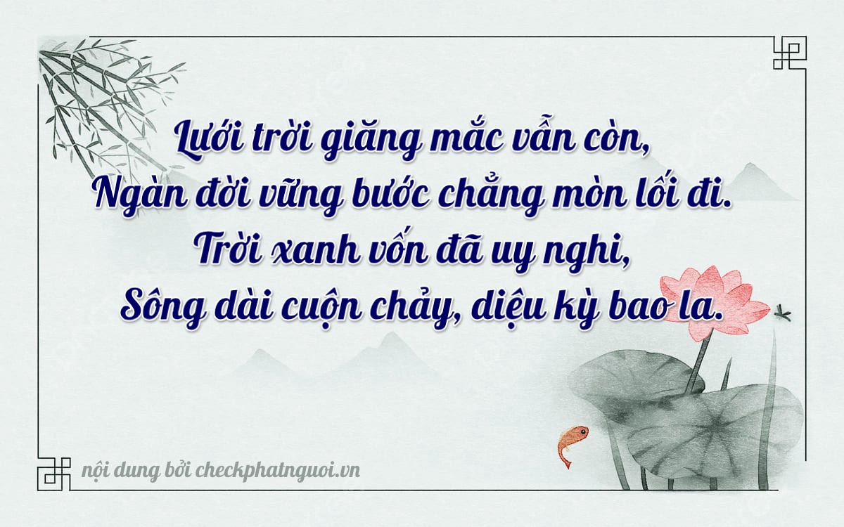 Bài thơ ý nghĩa cho <b>biển số 67A-21511</b> tại website checkphatnguoi.vn
