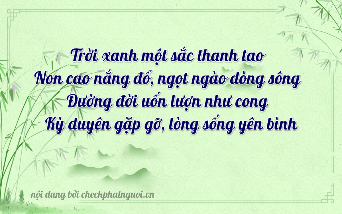 Bài thơ ý nghĩa cho <b>biển số 67A-22920</b> tại website checkphatnguoi.vn