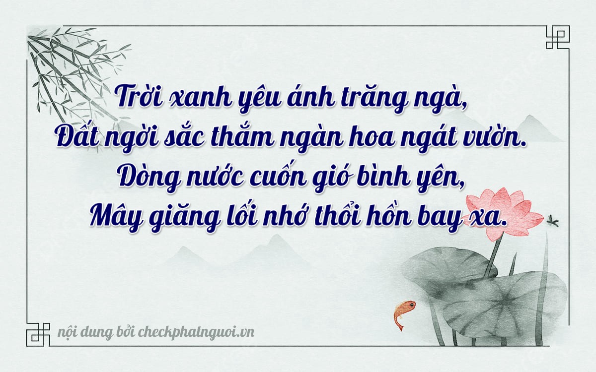 Bài thơ ý nghĩa cho <b>biển số 67A-23252</b> tại website checkphatnguoi.vn