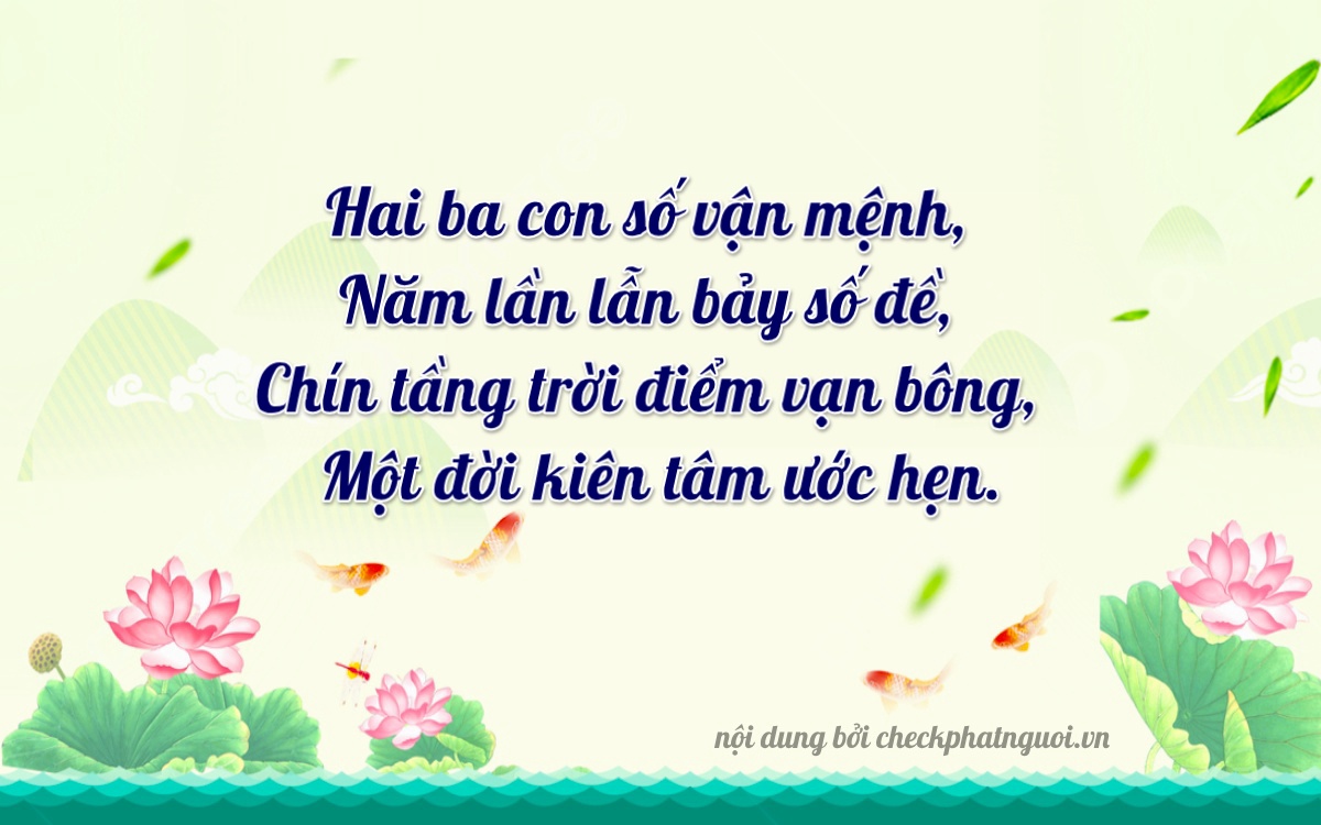 Bài thơ ý nghĩa cho <b>biển số 67A-23941</b> tại website checkphatnguoi.vn