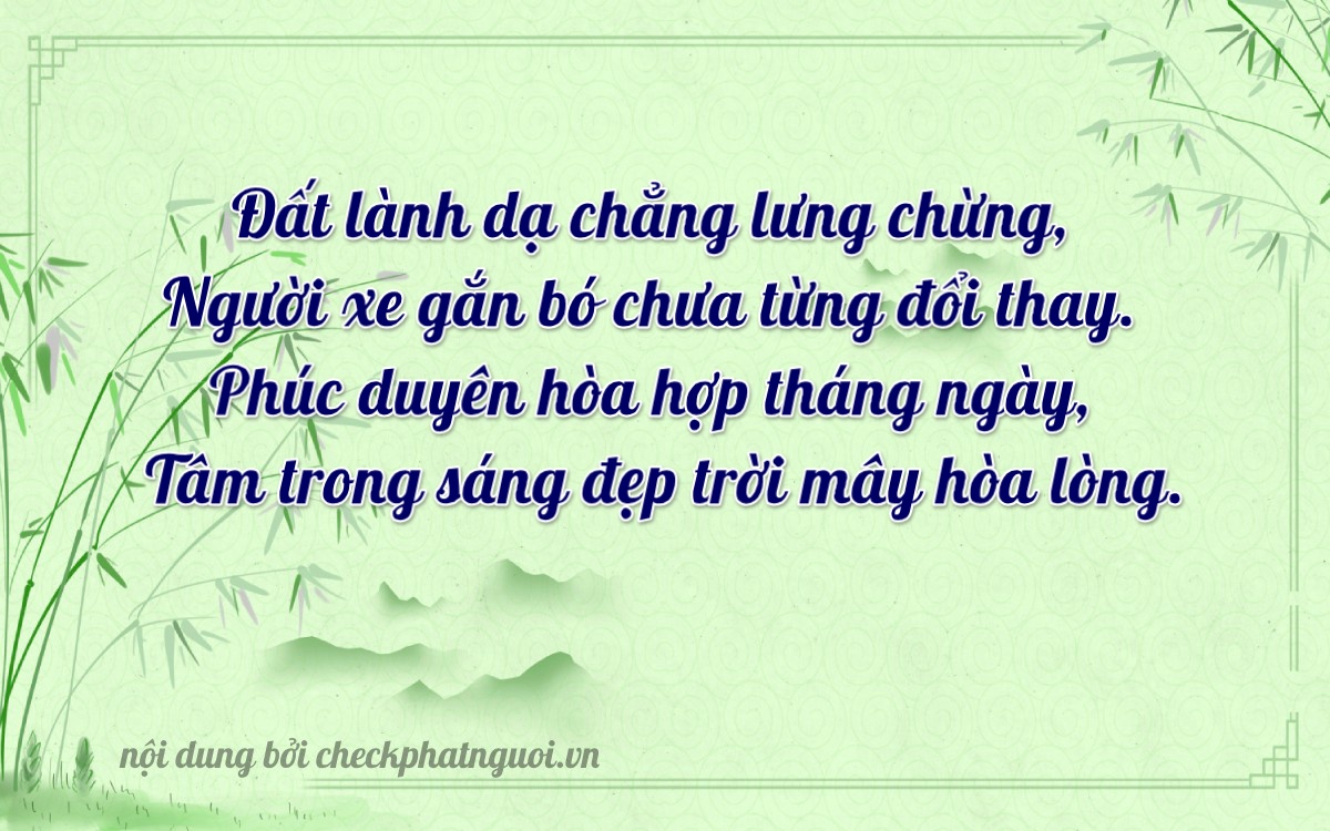 Bài thơ ý nghĩa cho <b>biển số 67A-24895</b> tại website checkphatnguoi.vn