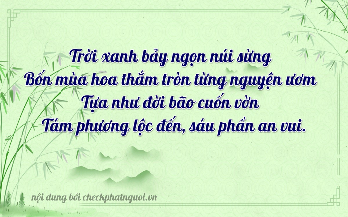 Bài thơ ý nghĩa cho <b>biển số 67A-27486</b> tại website checkphatnguoi.vn