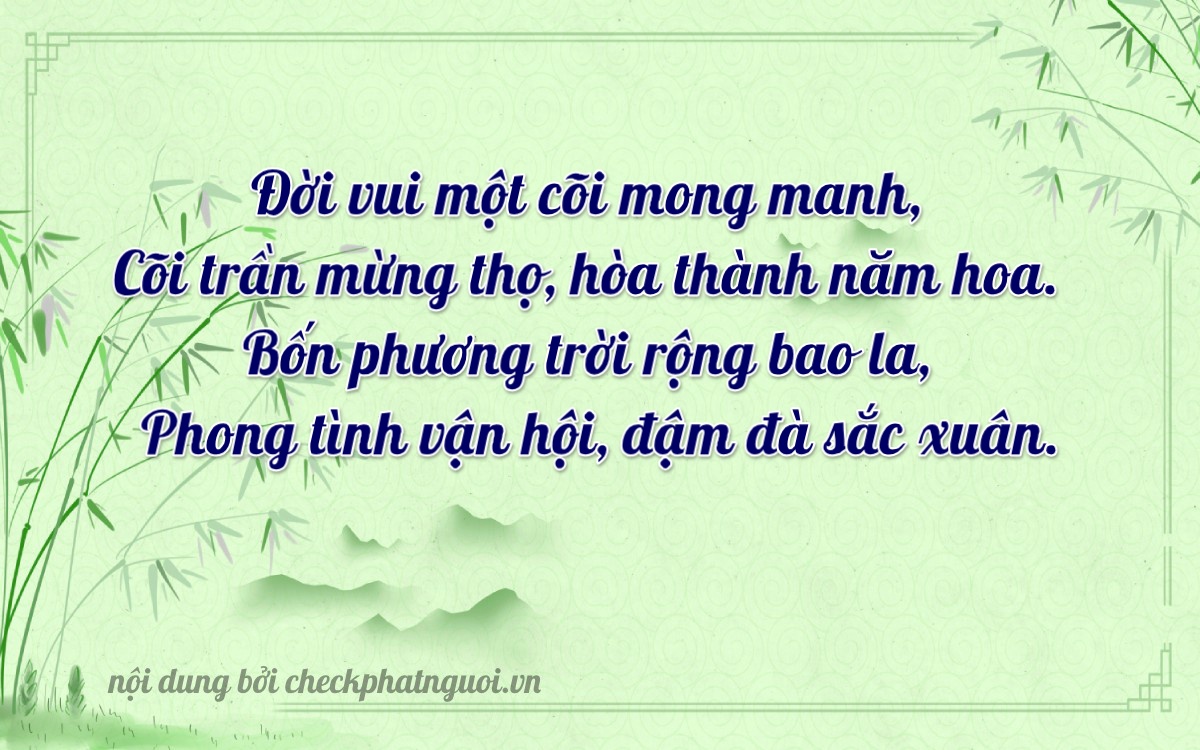 Bài thơ ý nghĩa cho <b>biển số 67A-30078</b> tại website checkphatnguoi.vn