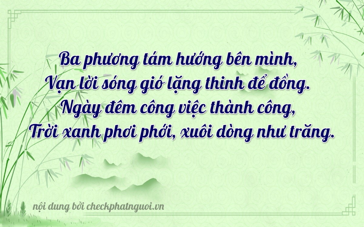 Bài thơ ý nghĩa cho <b>biển số 67A-31807</b> tại website checkphatnguoi.vn