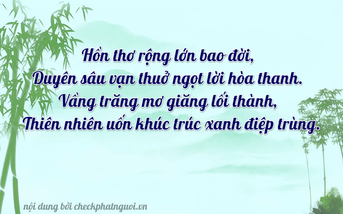 Bài thơ ý nghĩa cho <b>biển số 67A-32445</b> tại website checkphatnguoi.vn