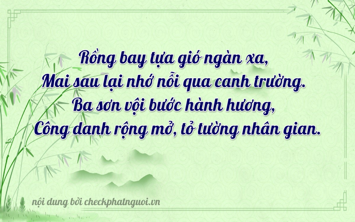 Bài thơ ý nghĩa cho <b>biển số 67A-84630</b> tại website checkphatnguoi.vn