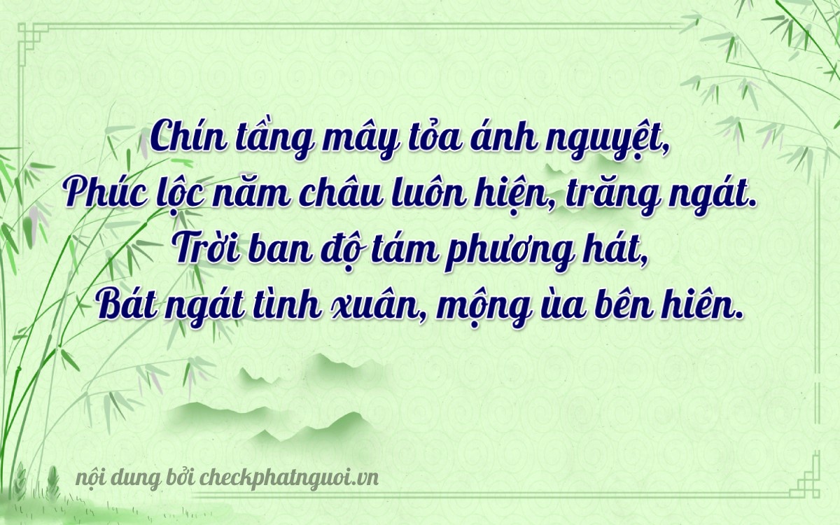 Bài thơ ý nghĩa cho <b>biển số 67AA-09868</b> tại website checkphatnguoi.vn