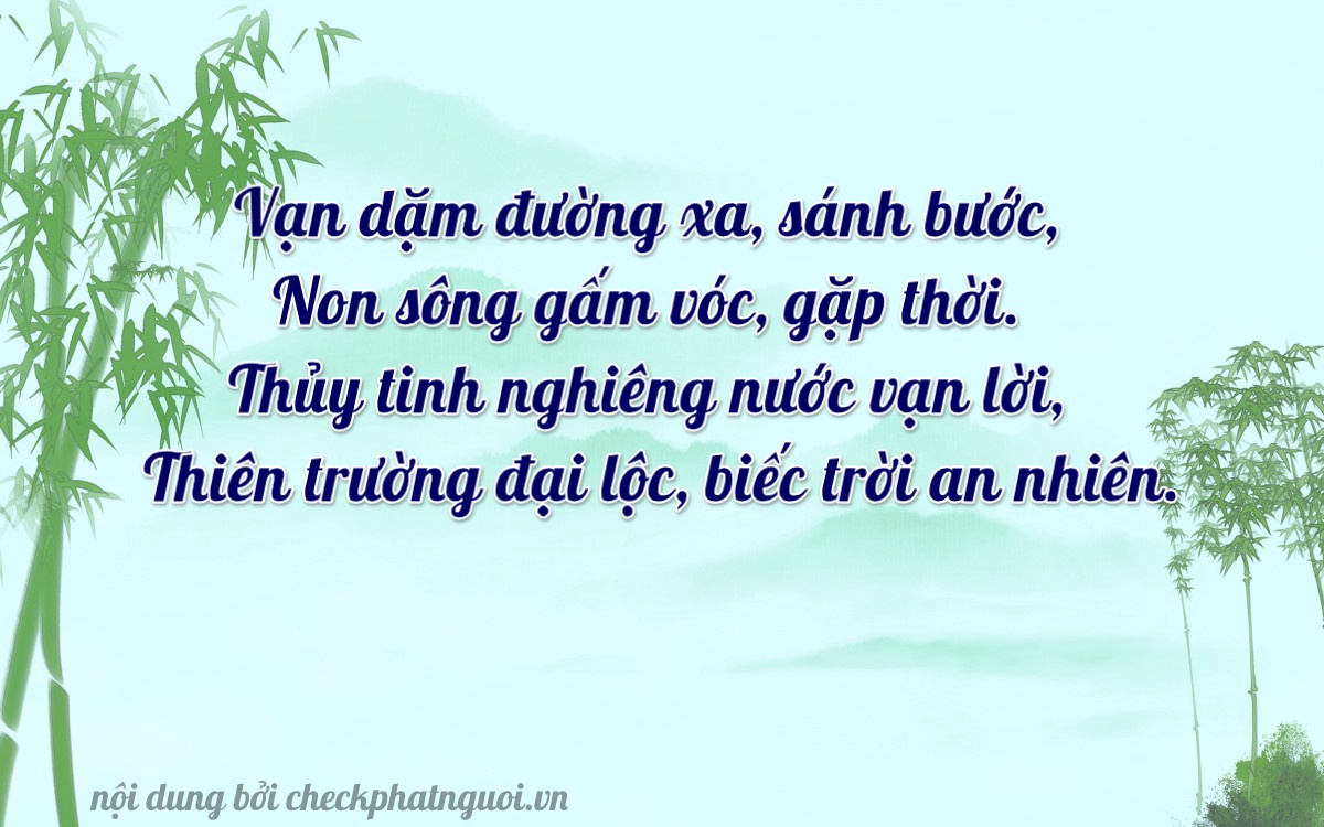 Bài thơ ý nghĩa cho <b>biển số 67AA-23587</b> tại website checkphatnguoi.vn