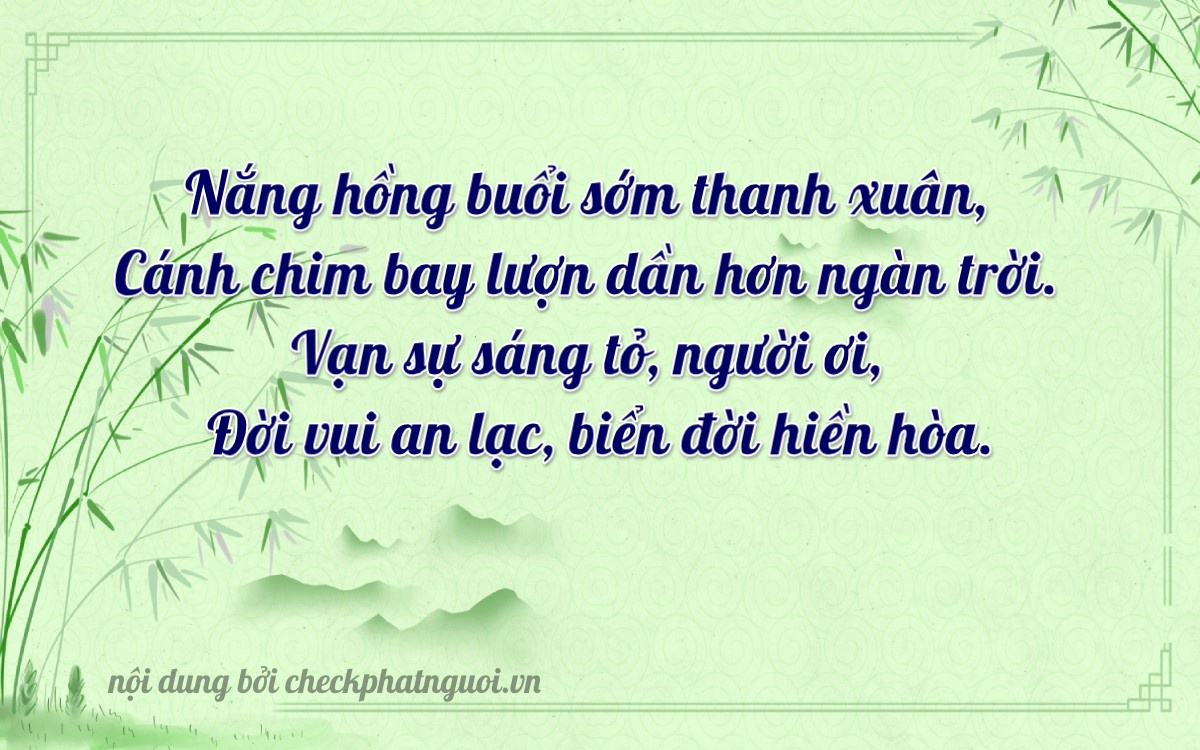 Bài thơ ý nghĩa cho <b>biển số 67AA-32538</b> tại website checkphatnguoi.vn