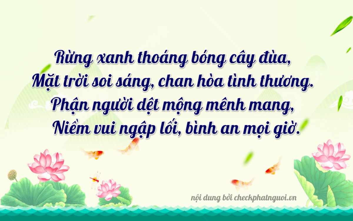 Bài thơ ý nghĩa cho <b>biển số 67AA-56937</b> tại website checkphatnguoi.vn