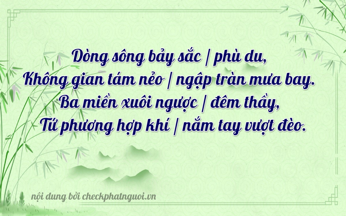 Bài thơ ý nghĩa cho <b>biển số 67AA-78234</b> tại website checkphatnguoi.vn