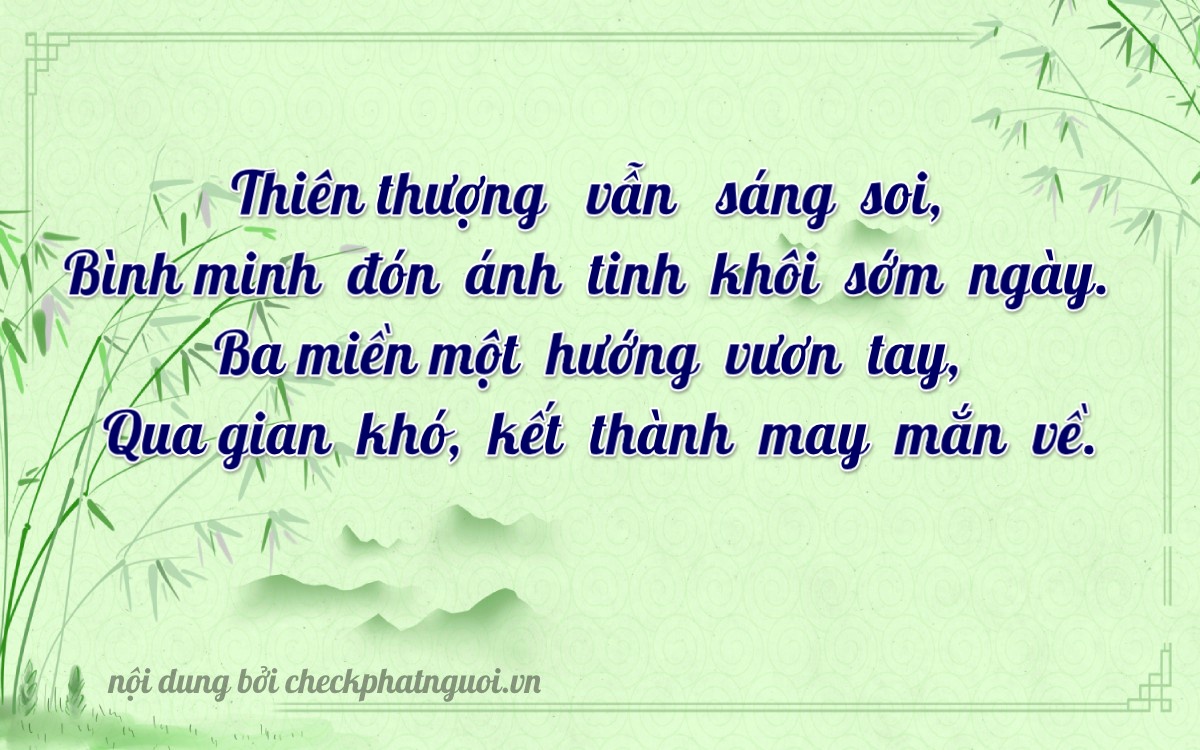 Bài thơ ý nghĩa cho <b>biển số 67AB-00038</b> tại website checkphatnguoi.vn