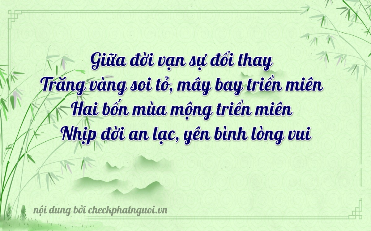 Bài thơ ý nghĩa cho <b>biển số 67AB-09245</b> tại website checkphatnguoi.vn