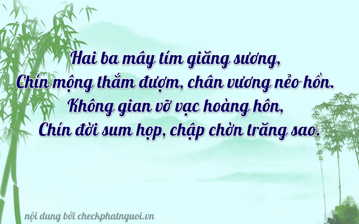 Bài thơ ý nghĩa cho <b>biển số 67AC-23909</b> tại website checkphatnguoi.vn