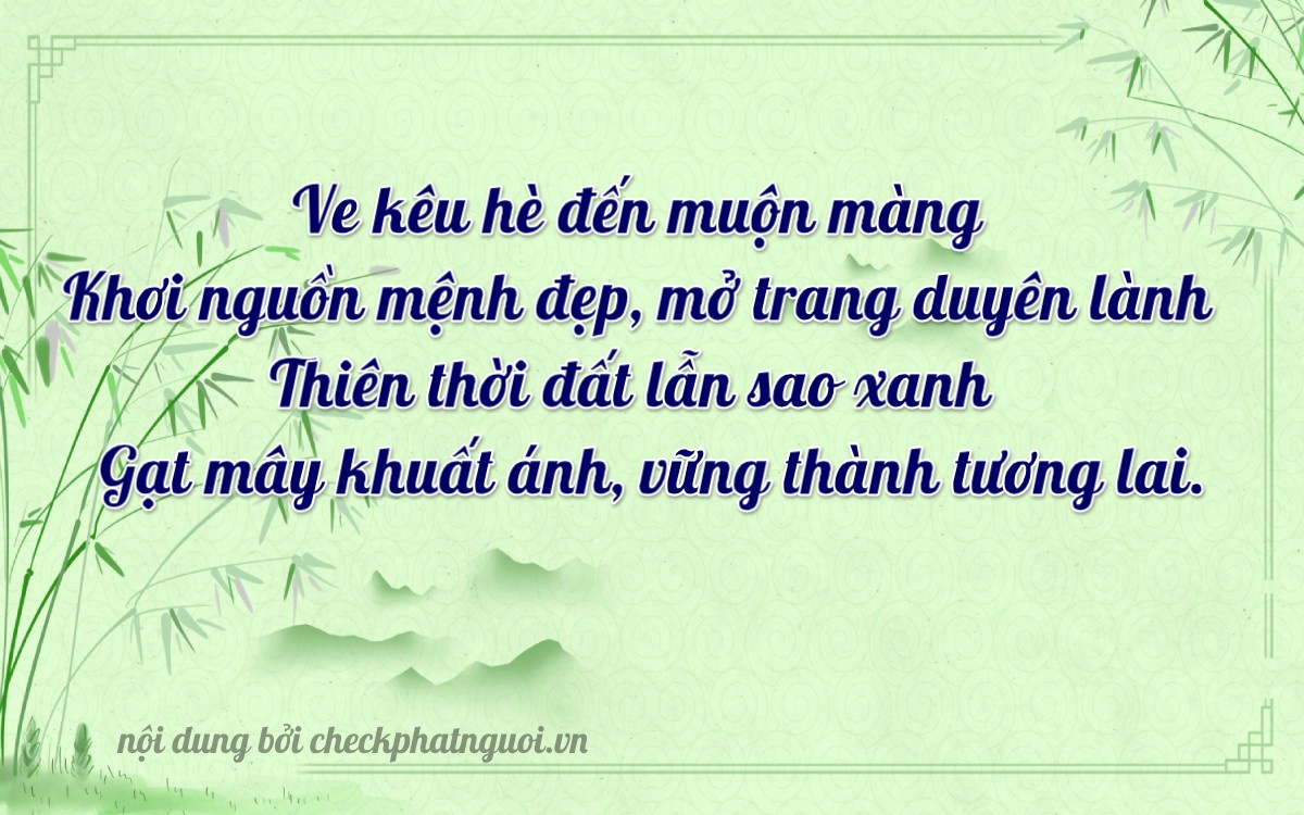 Bài thơ ý nghĩa cho <b>biển số 67AC-28157</b> tại website checkphatnguoi.vn
