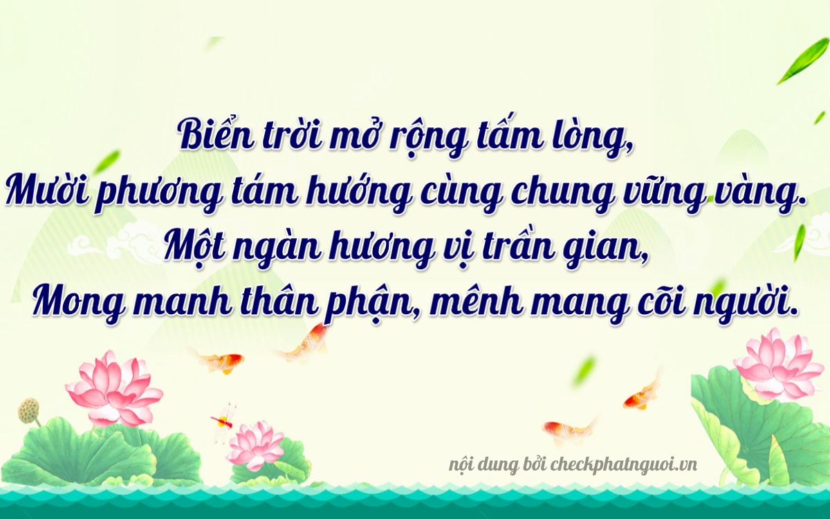 Bài thơ ý nghĩa cho <b>biển số 67AF-13010</b> tại website checkphatnguoi.vn