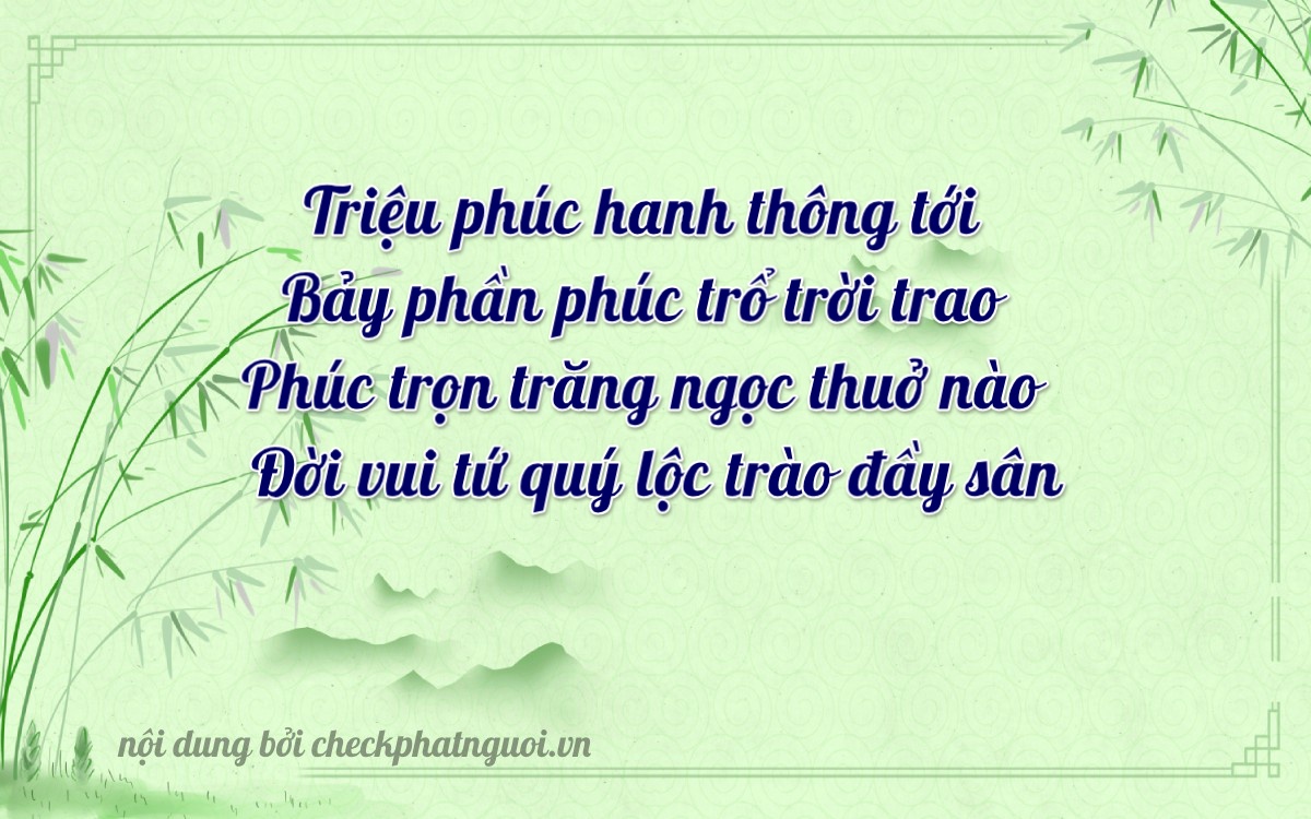 Bài thơ ý nghĩa cho <b>biển số 67AH-07777</b> tại website checkphatnguoi.vn